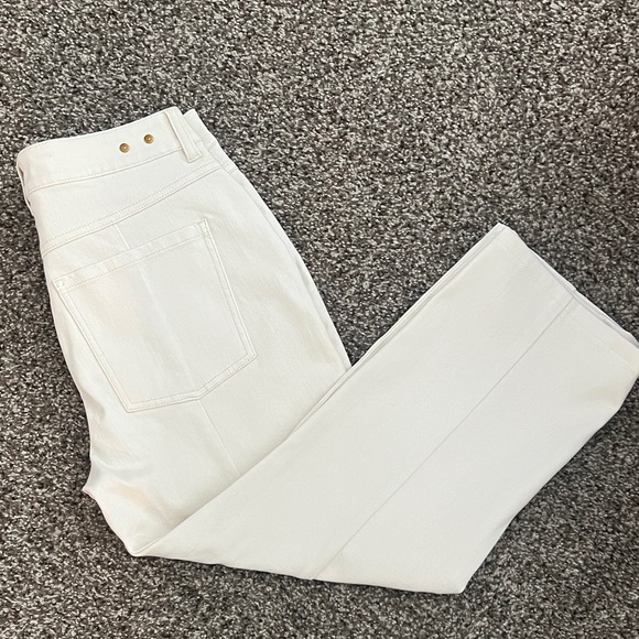 Lot 2 pairs CABI Jeans SoHo Women's High Rise Straight Leg Blue Cream Sz 6 - Picture 9 of 12